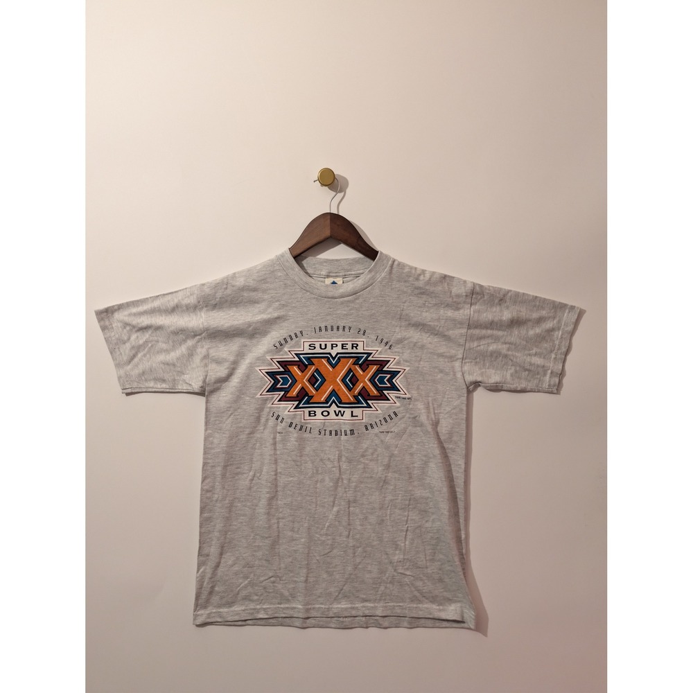 Vtg Super Bowl XXX Dallas COwboys T Shirt Mens XL Gray Excellent 1996 Arizona